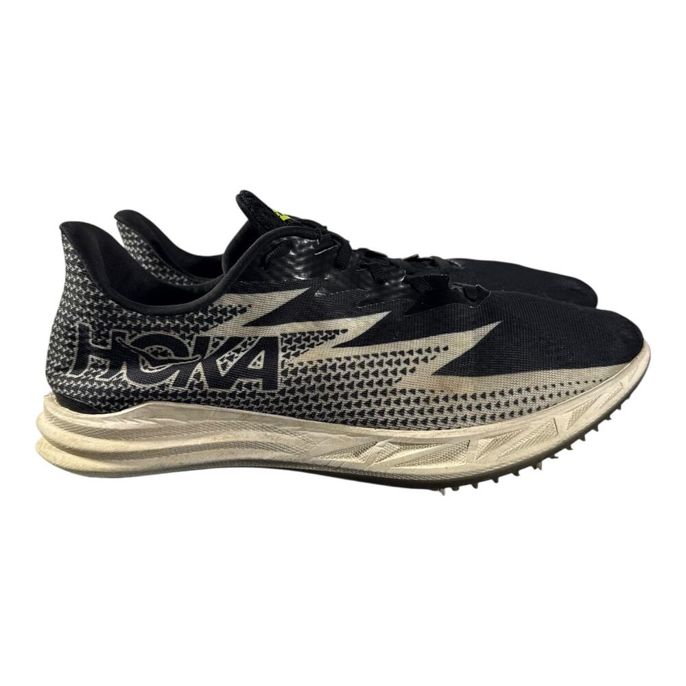 Hoka One Men’s Crescendo MD Black Running Track Sneakers 1134520 BWHT Size 12 W - Picture 2 of 10